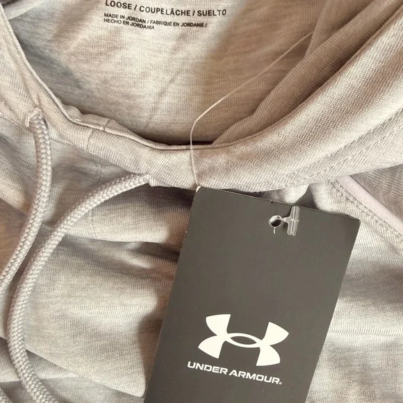 Under Armour Light Gray Hooded Long Sleeve Top - Picture 6 of 7